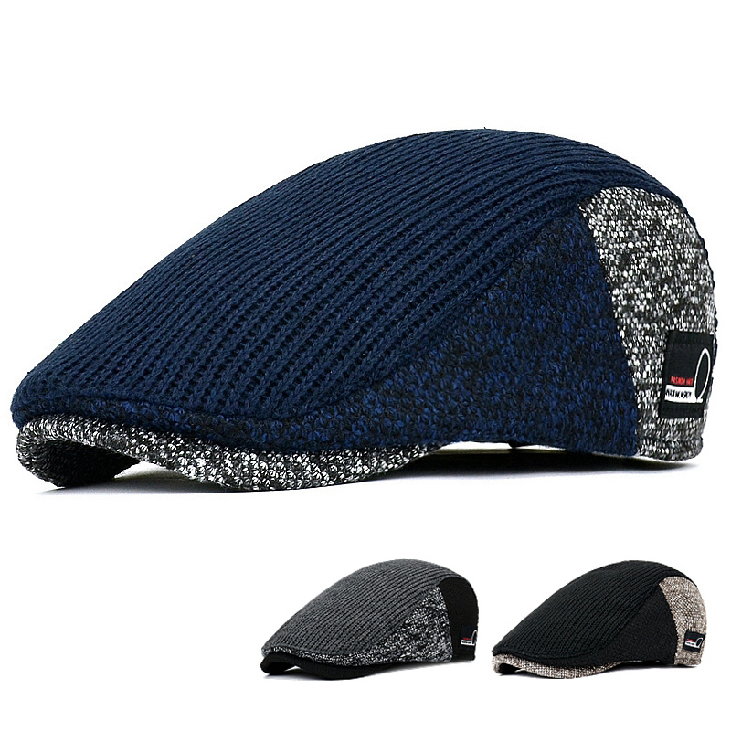 Snapback Hat Flat - 生まれたばかりの男の子の帽子,生まれたばかりの赤ちゃんのためのヴィンテージの厚い秋の帽子,ヘアリングの色合い,カジュアルなニット帽,フラットハット,お揃いの帽子