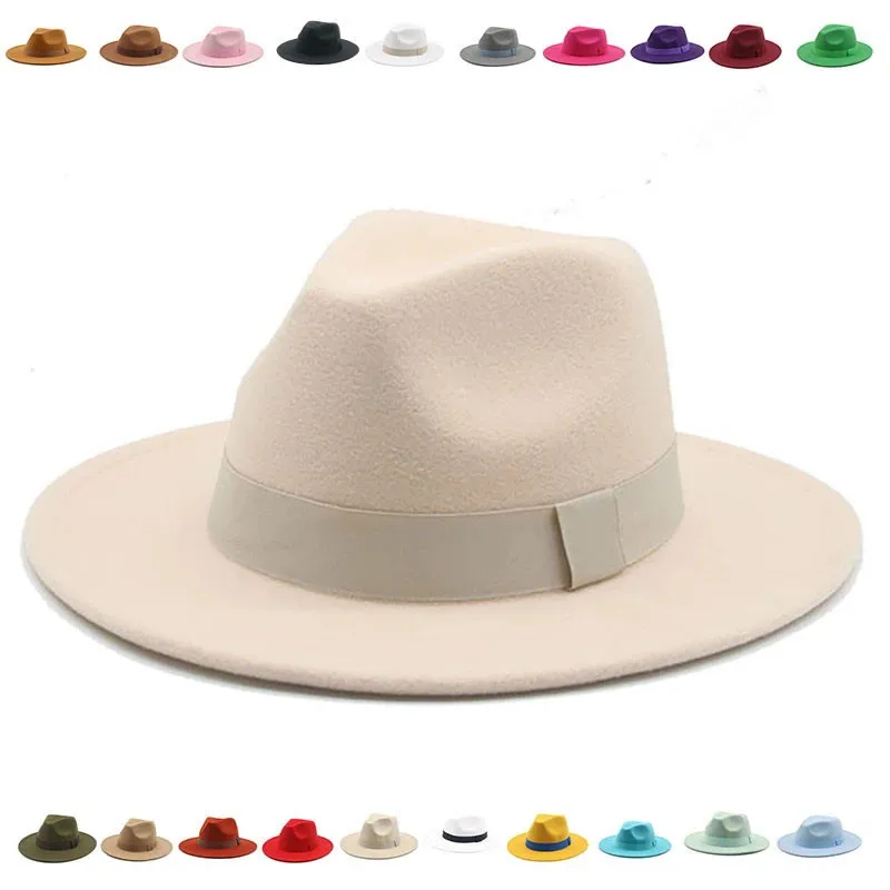 フェドラハット 女性用冬用帽子 リボンバンド付き メンズハッ - Fedora Hat Wool のレビューと価格