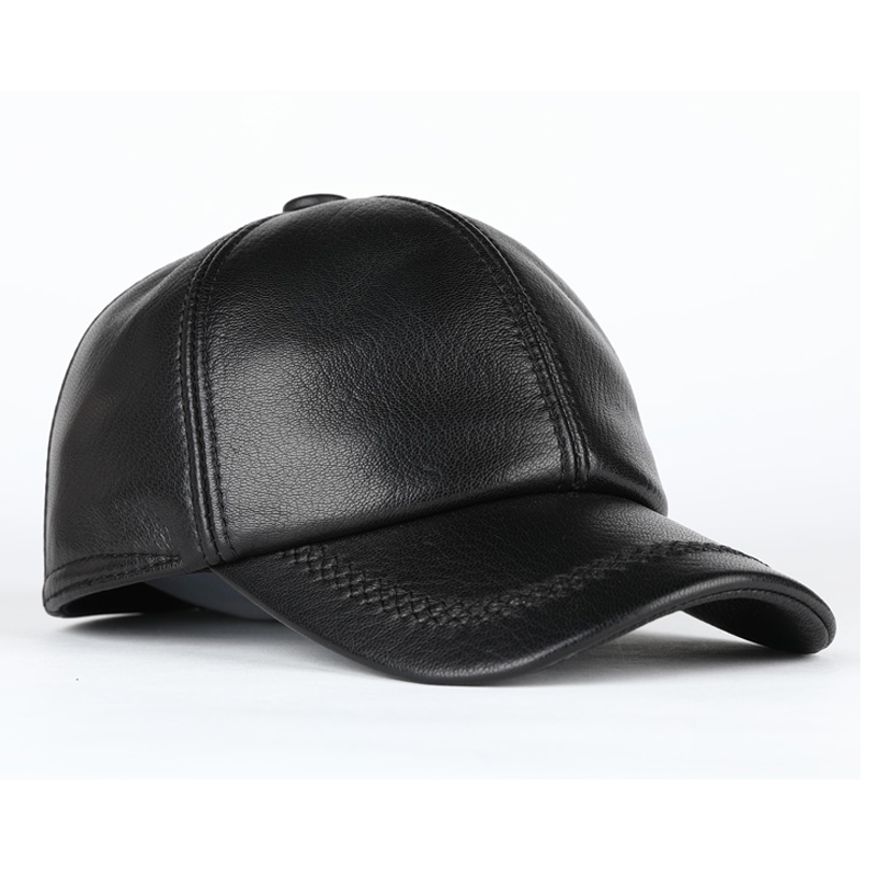 男性と女性のための本革の野球帽,耳の保護,暖かい,大人,屋外 - Baseball Cap Structured のレビューと価格