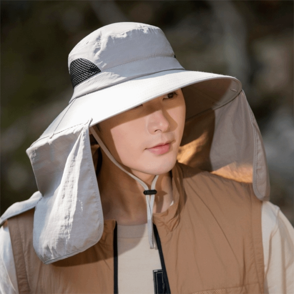 ファッション布男性用サンハット大きなつば取り外し可能なショー - Visor Sun Hat のレビューと価格