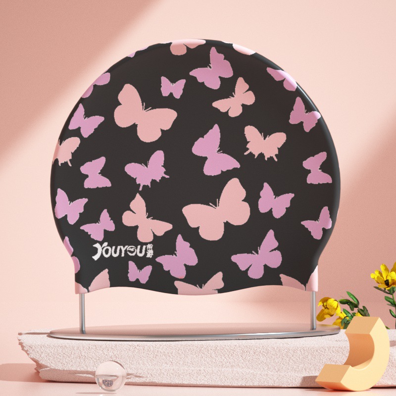 大人の高弾性かわいい水泳キャップ女性防水プールキャップ耳を保 - Swim Hat Silicone のレビューと価格